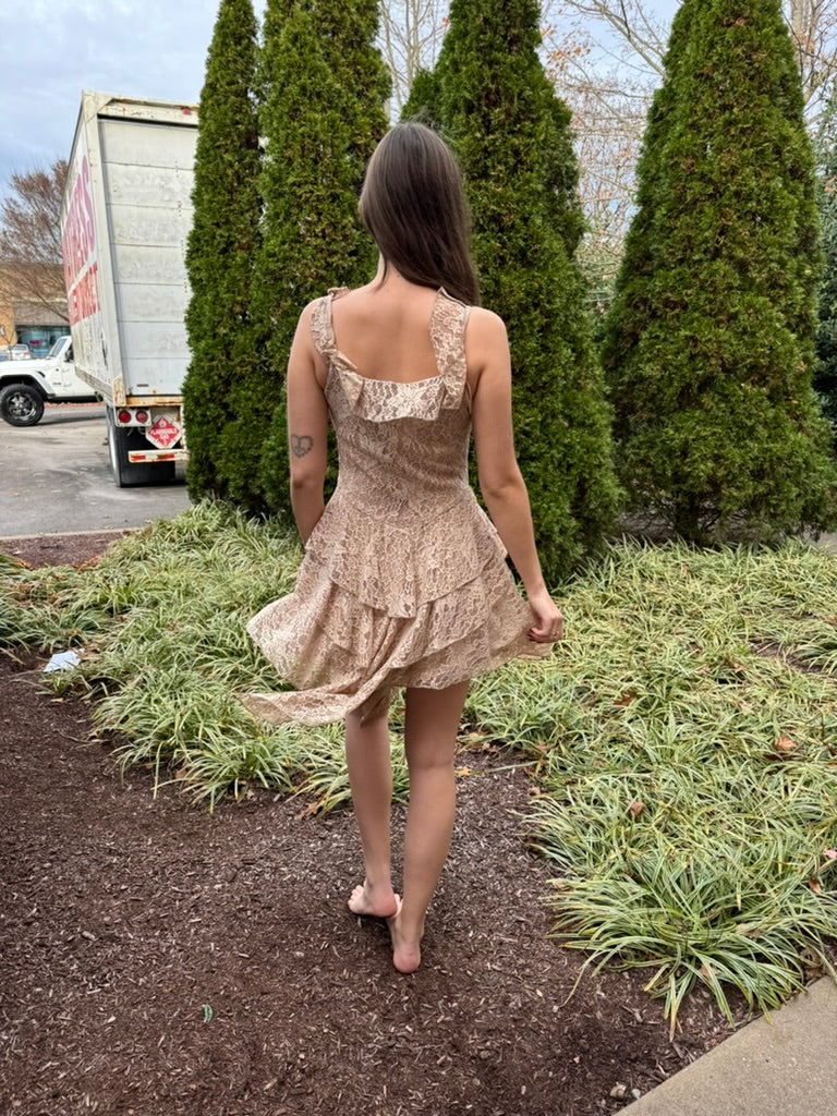 Chloe Lace Ruffle Dress