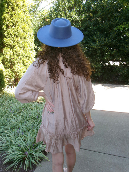 Rose Stem Bouquet Embroidered Dress