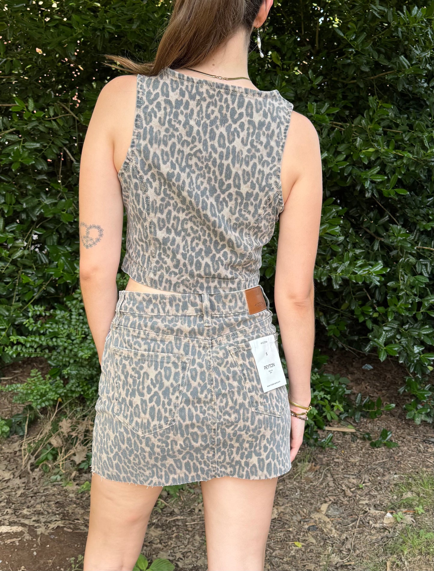 Leopard Denim Vest