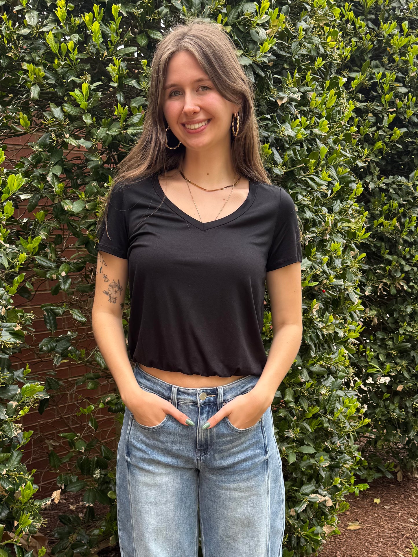 Elastic Hem Modal Tee