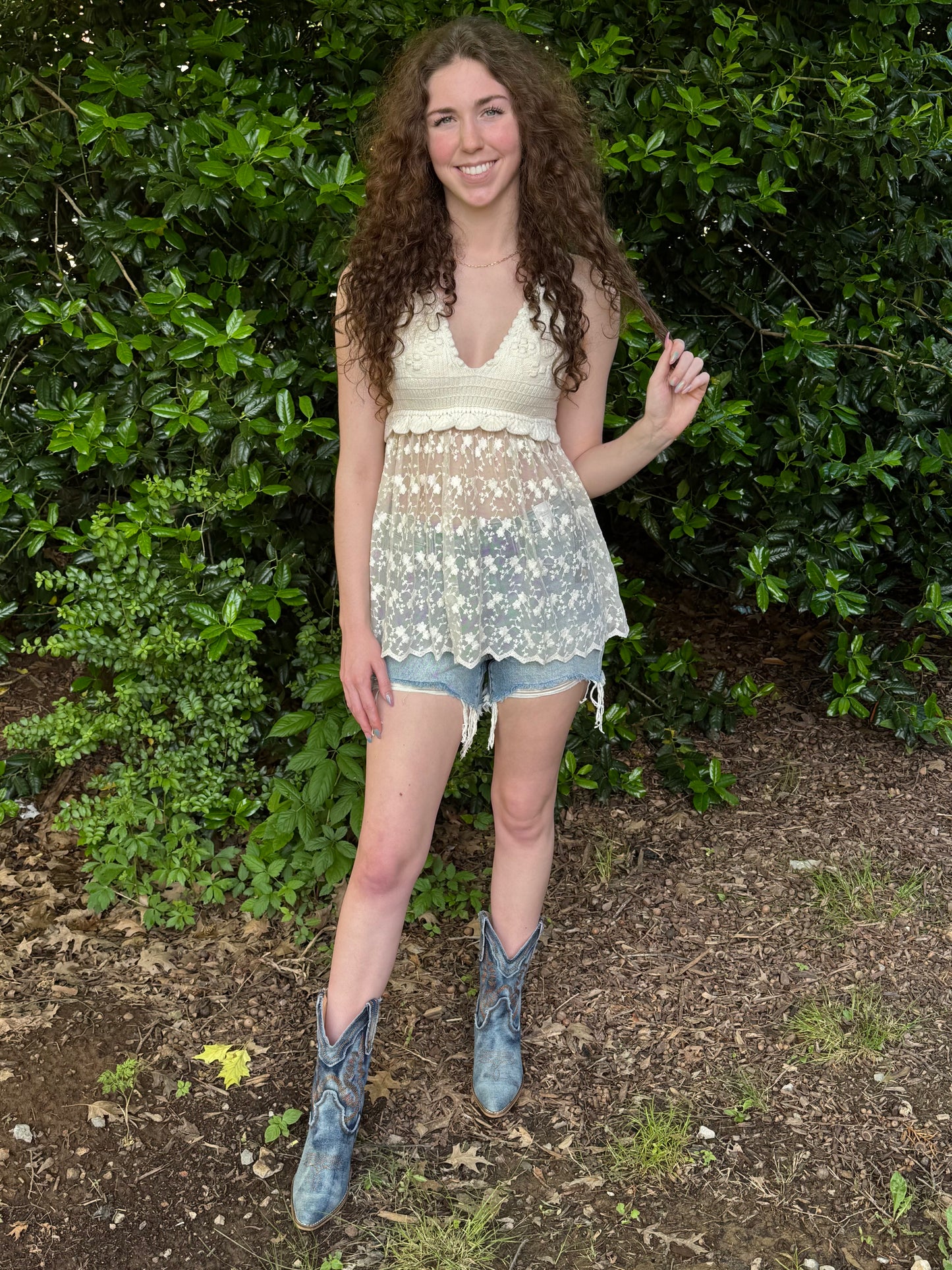 Crochet Lace Halter Top