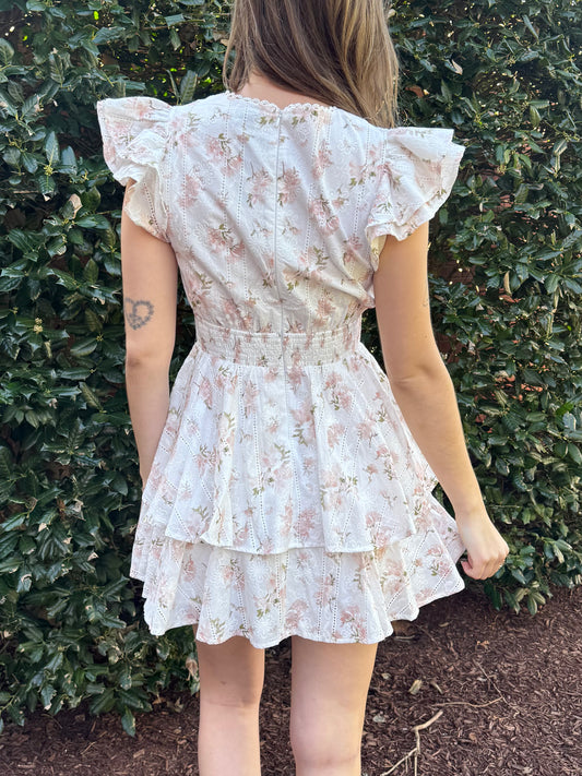 Romantic Bloom Ruffle Dress