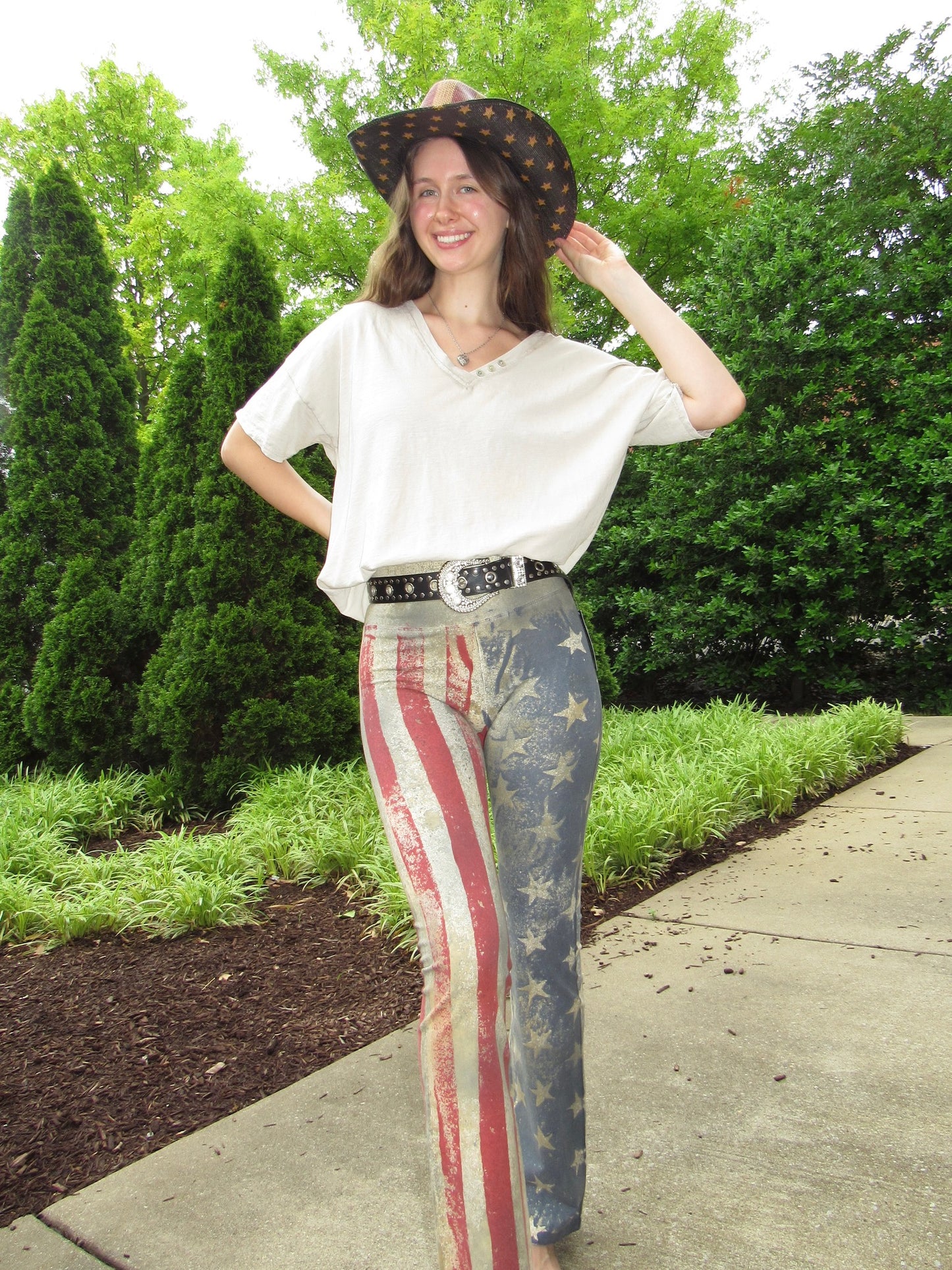Miss Buttons Cinch Waist Tee