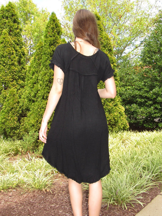 Hi-Lo Ebony Fray Dress