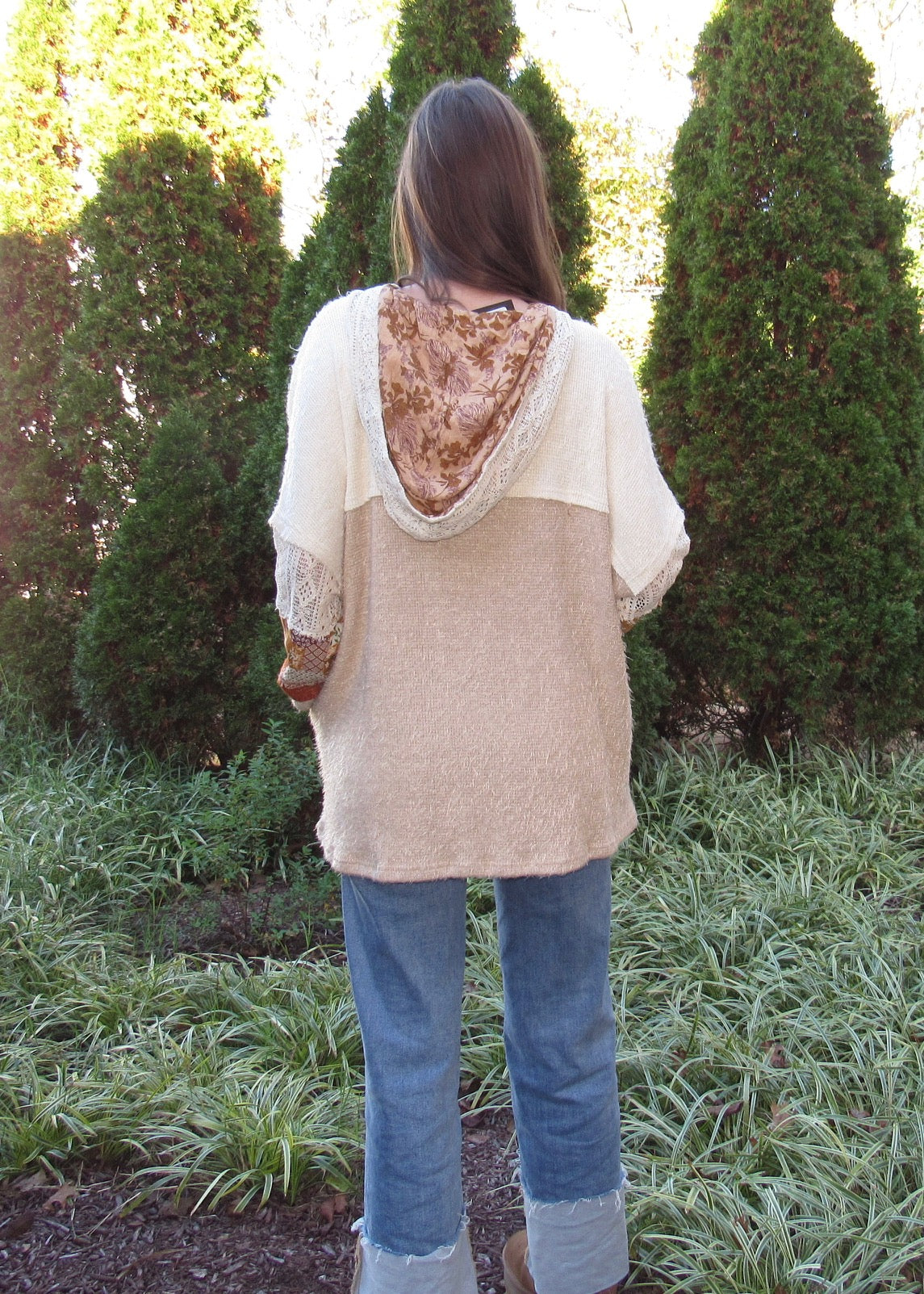 Layla Patchwork Fuzzy Hoodie