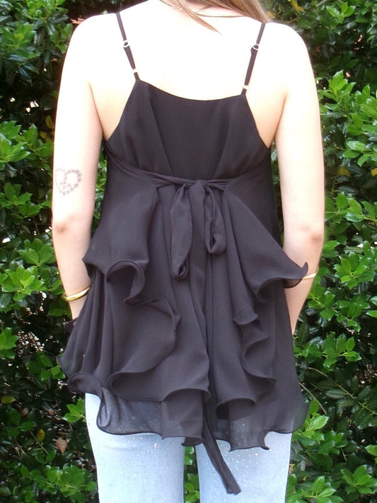 Aries Chiffon Ruffle Tank