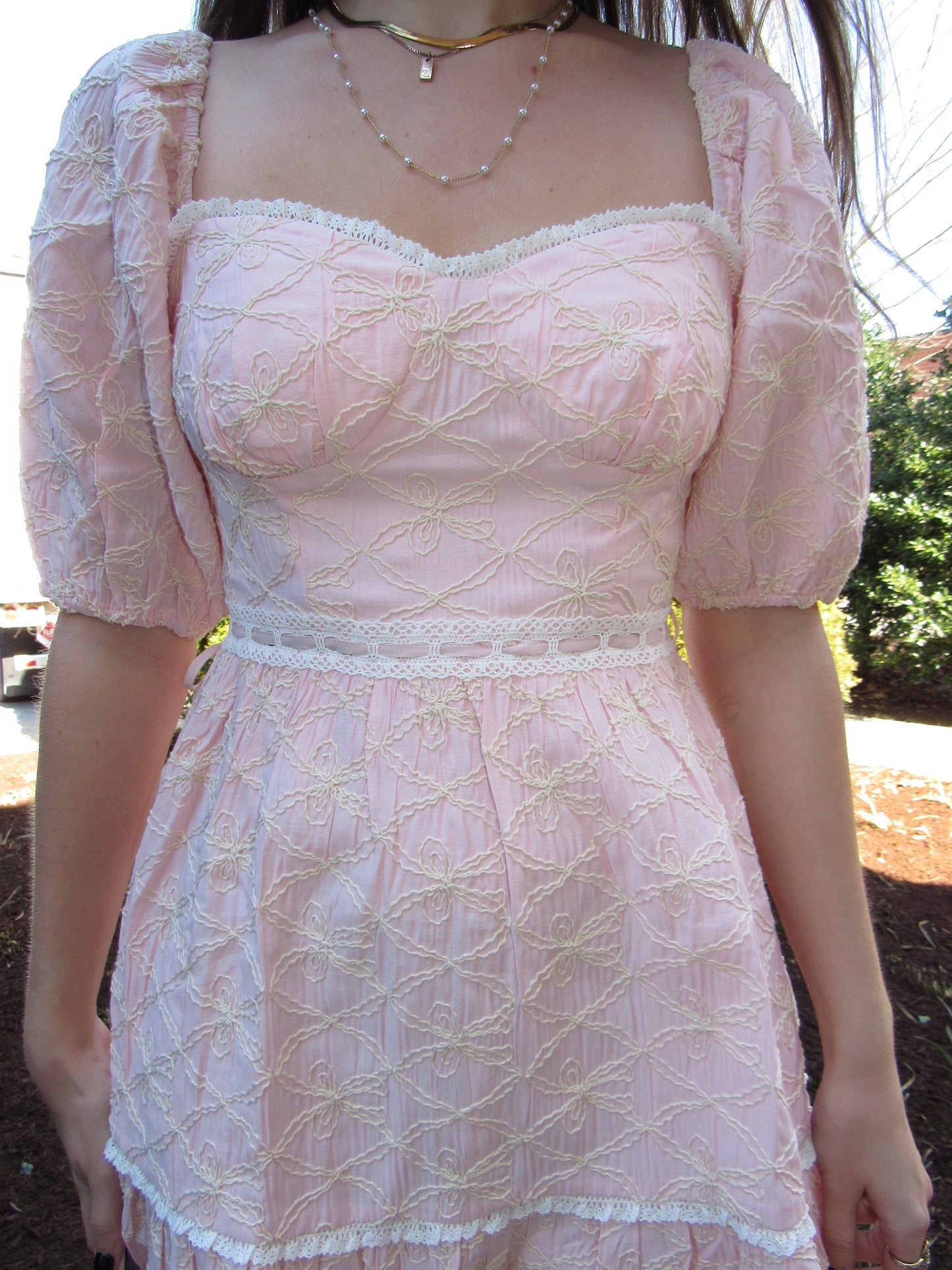 Ashley Pink Puff Dress