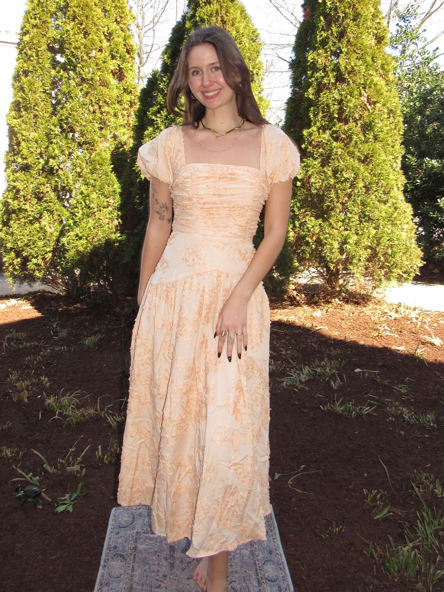 Penelope Petals Drop Waist Dress