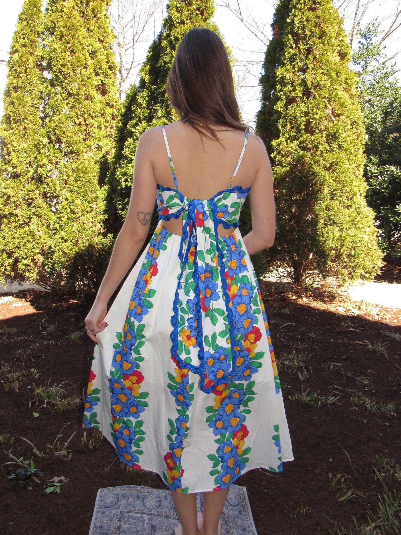 Dominican RicRac Floral Dress