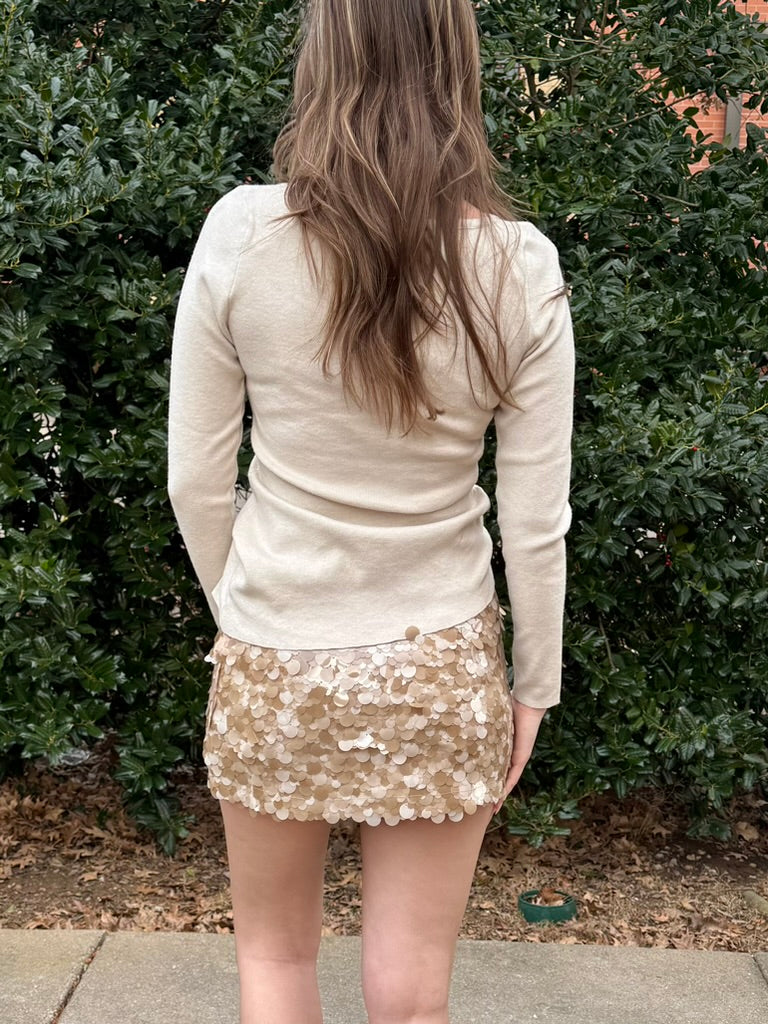 Sequin Scale Mini Skirt