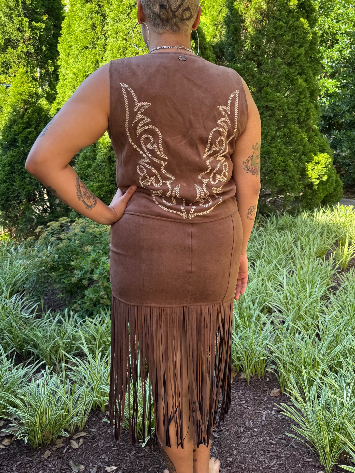 Jessica Brown Fringe Skirt