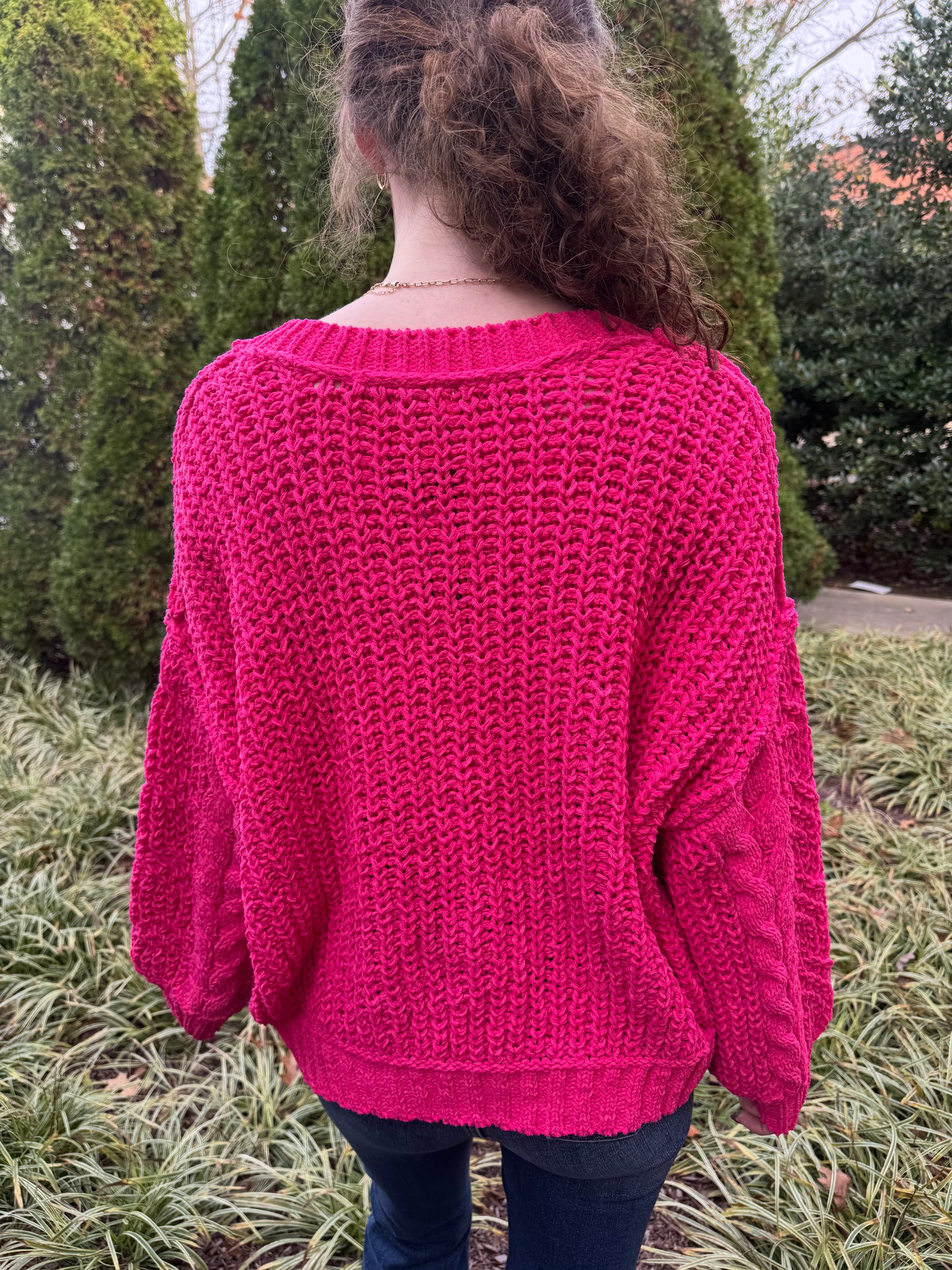 Raspberry Fizz Knit Sweater