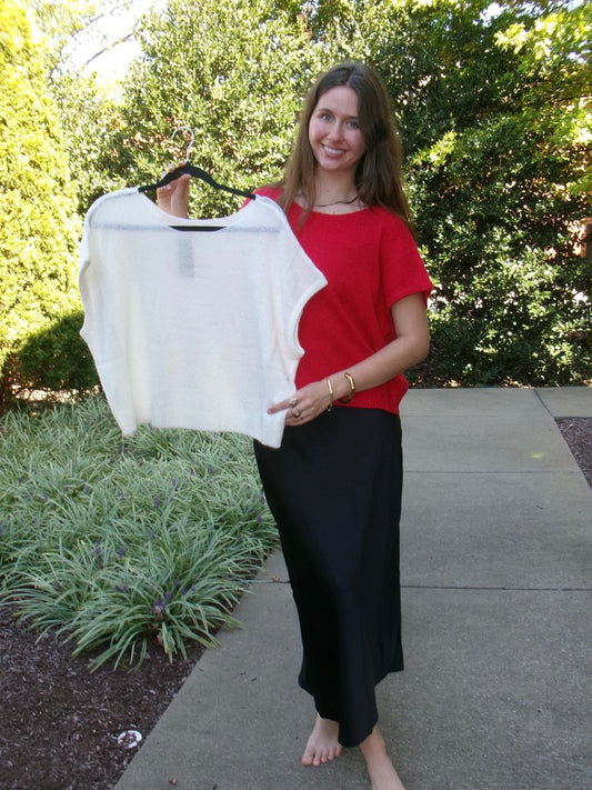 Featherlight Boxy Sweater Tee