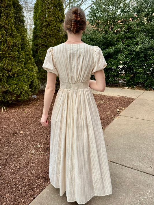 Octavia Striped Button Dress