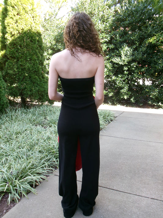 Strapless Knit Wide Leg Jumper