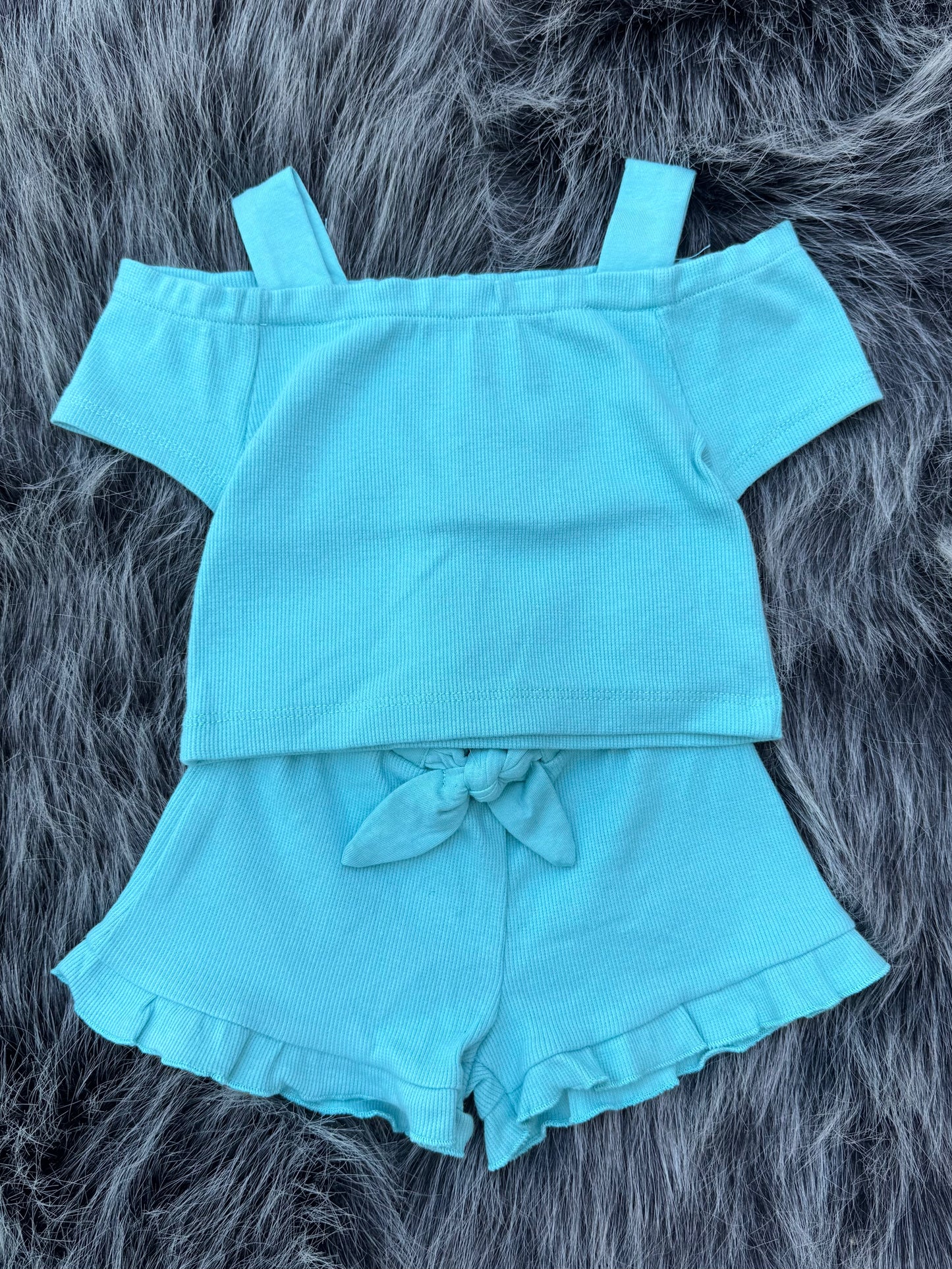 Lil Aqua Off-Shoulder Set