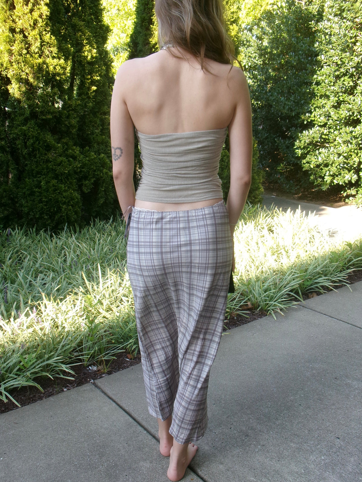 Paxton Plaid Straight Skirt