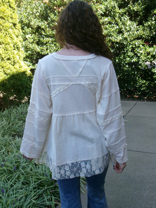 Pearly Whites Lacey Blouse