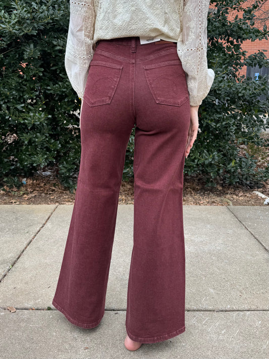 JB Burgundy Wide Leg