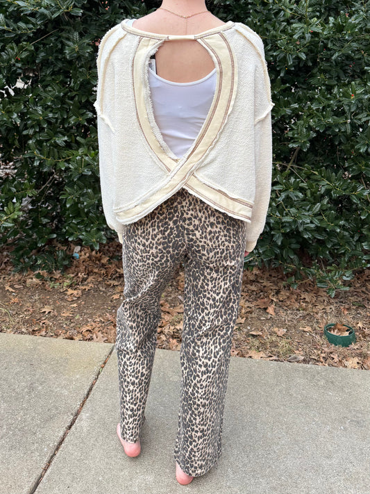 Leopard Straight Jeans