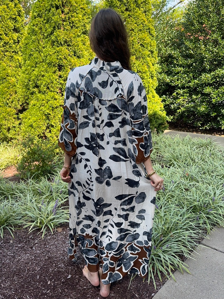 Marcella Tie Neck Maxi Dress