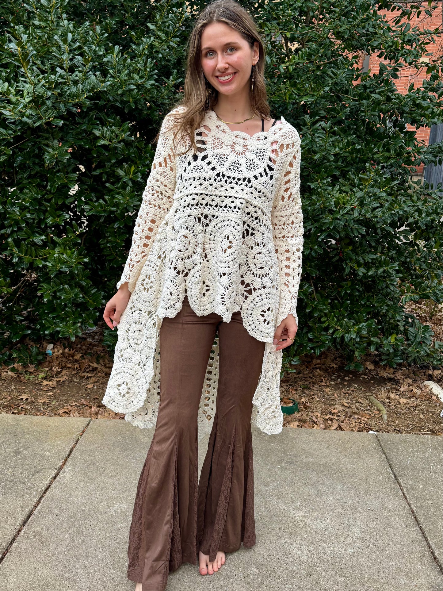 Suede Lace Insert Flare