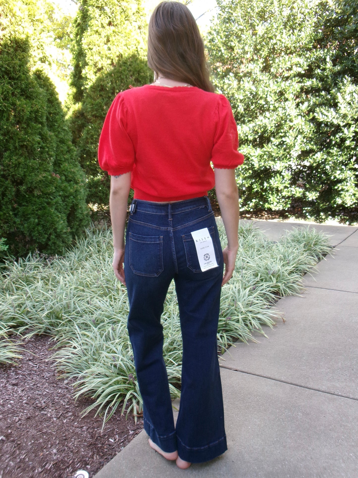 Cherry Scalloped Cardi Tee