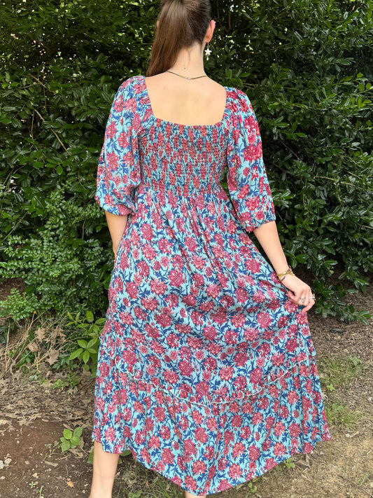 Magnolia Aqua Maxi Dress