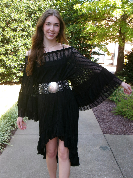 Whimsy Lace Ruffle Dress