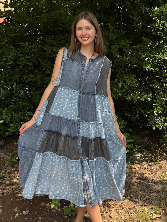 Patchwork Star Dress