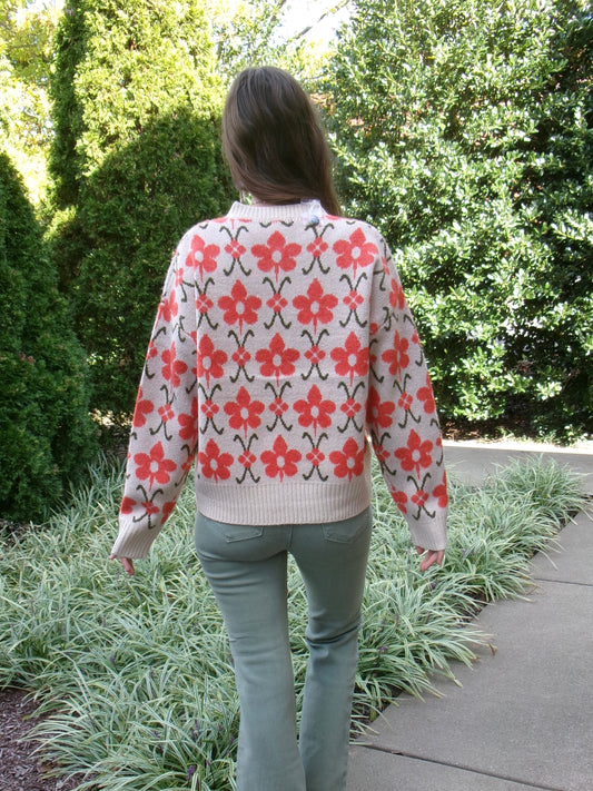 Super Bloom Coral Cardi