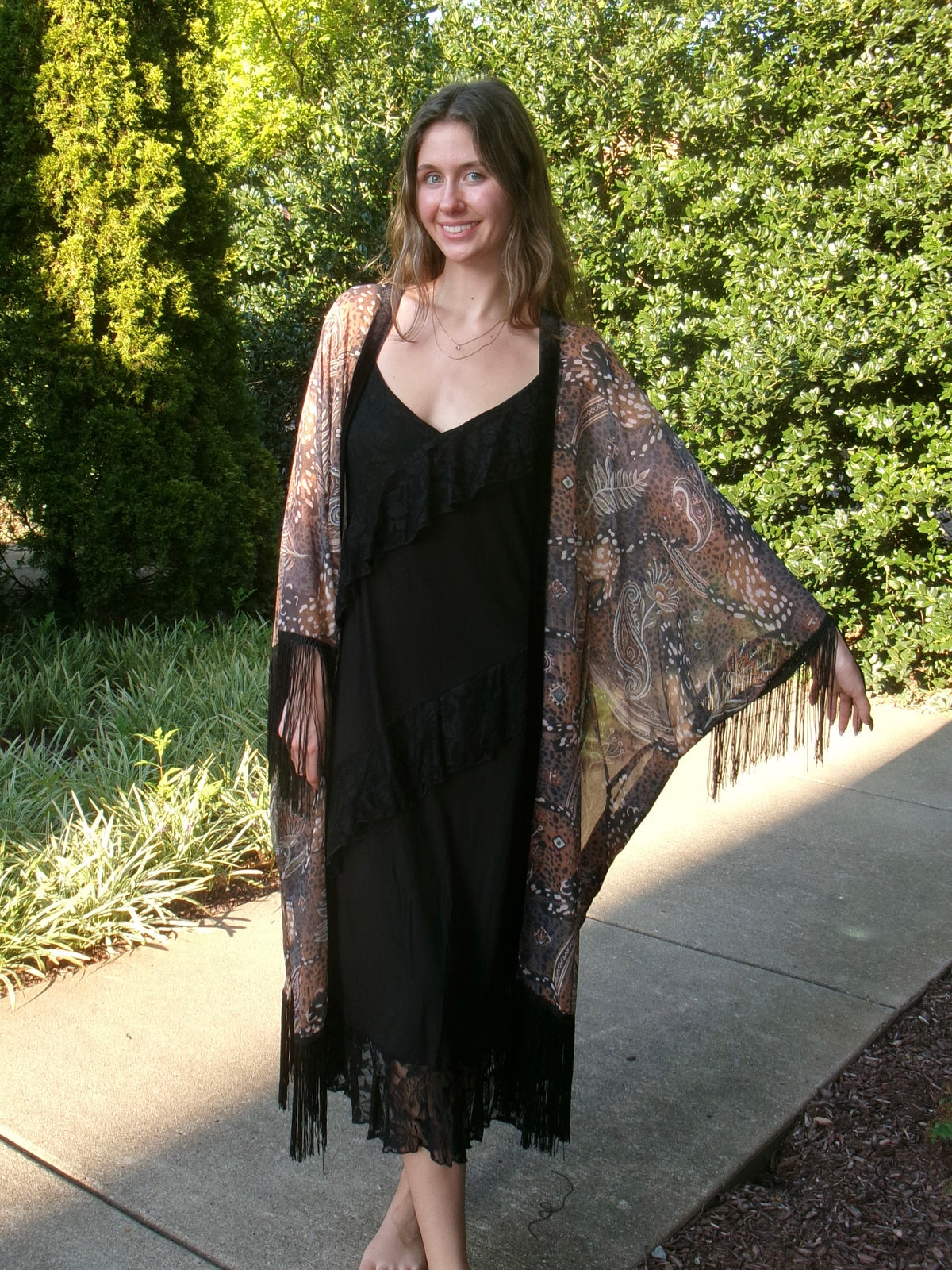 Patricia Mid-Century Fringe Kimono