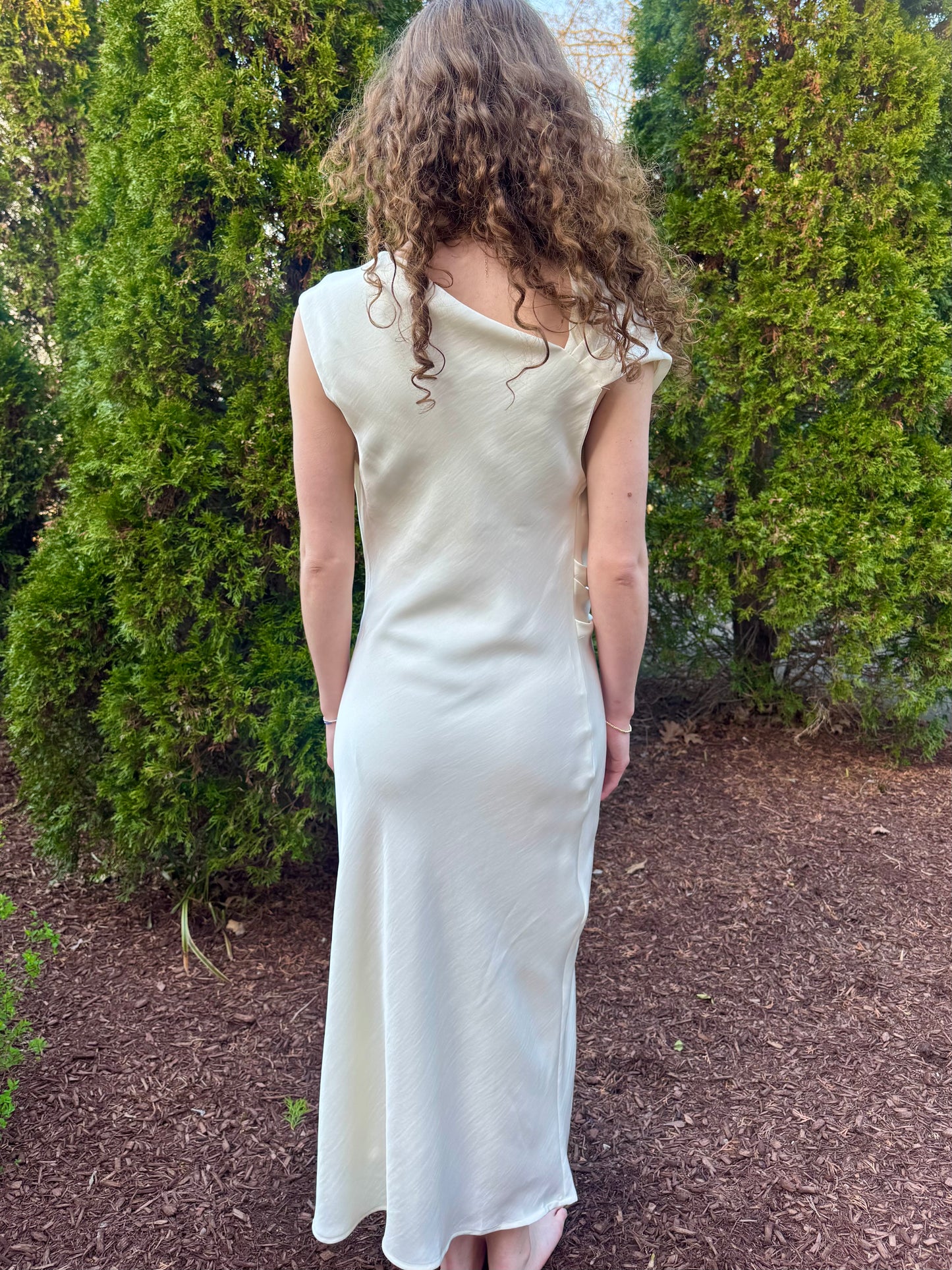 New Beginnings Satin Maxi Dress