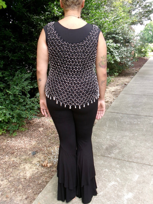 Charli Babe Beaded Net Tank
