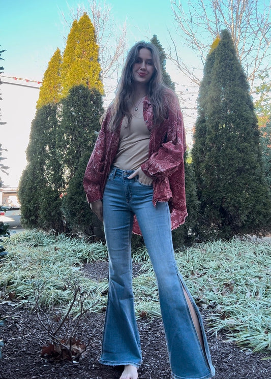 JB Peek a Boot Slit Flare