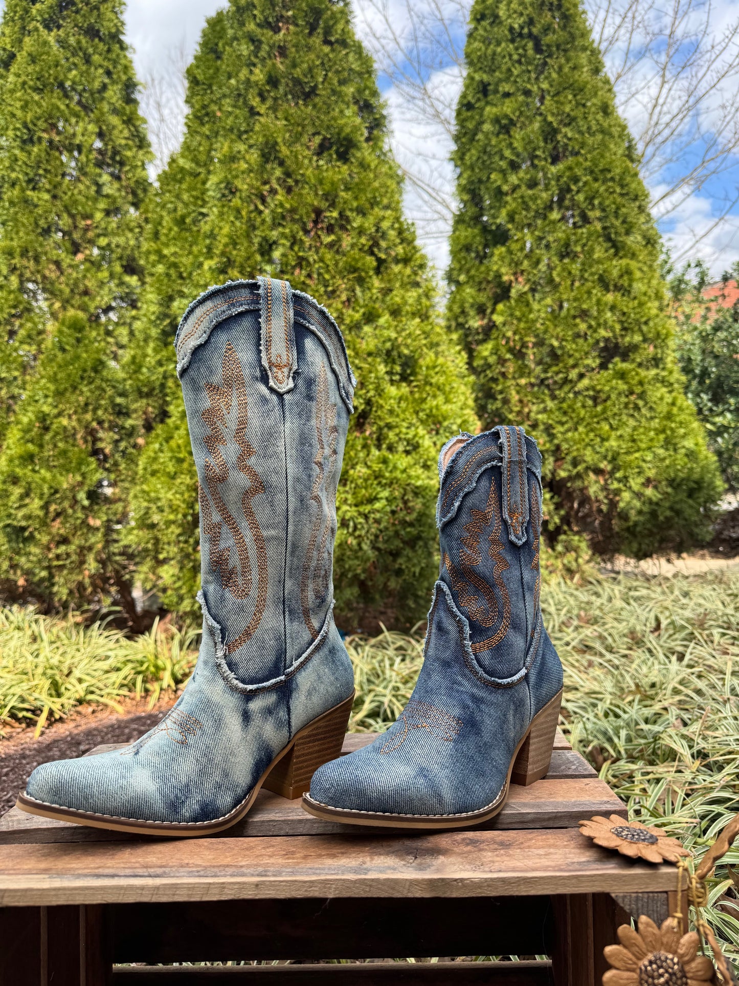 Denim Cowgirl Boot