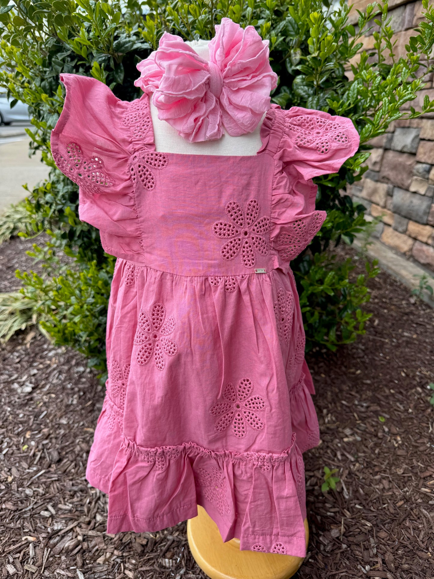 Lil Hibiscus Eyelet Dress