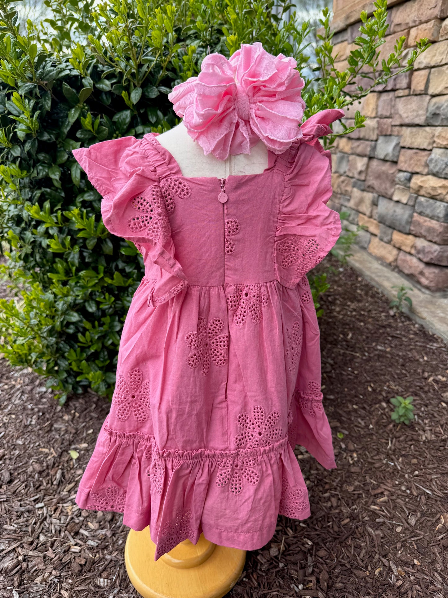 Lil Hibiscus Eyelet Dress