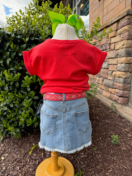 Lil Denim Mini Skirt w/ Belt