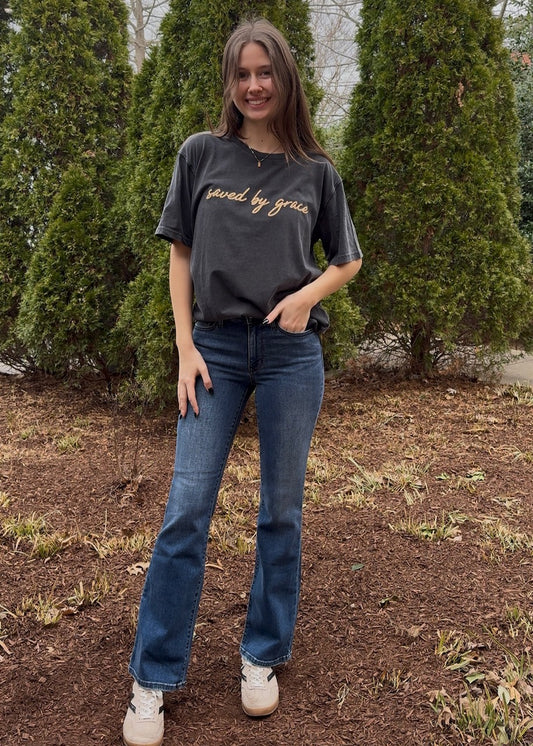 JB Mid-Rise Embroidered Bootcut