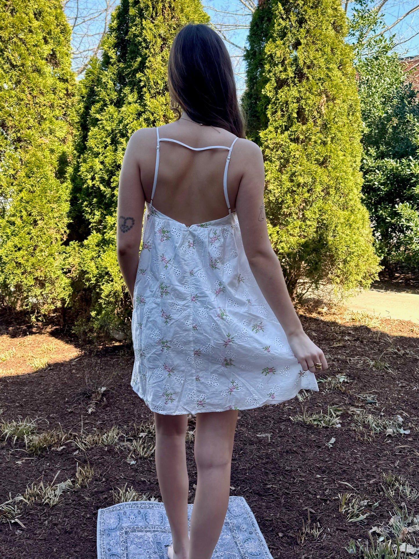 Rosette Flora Eyelet Dress