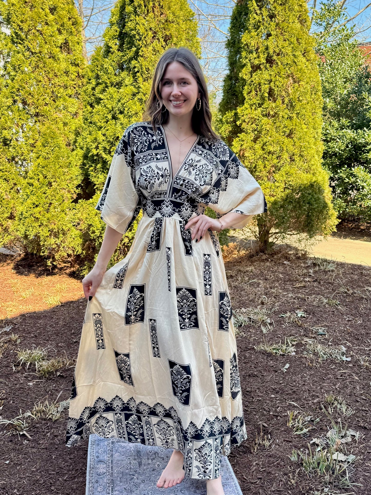 Moroccan Tile Maxi Dress