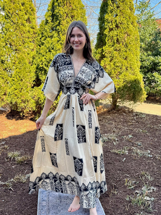 Moroccan Tile Maxi Dress