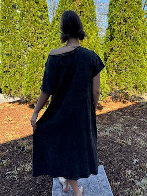 Dawn Floral Embroidered Tee Dress