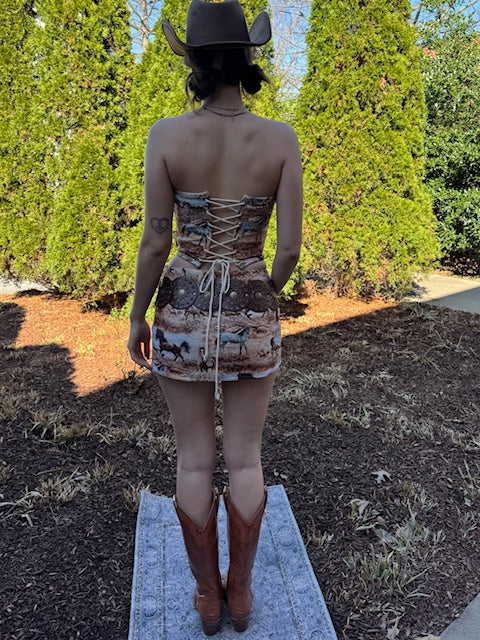 Horse Girl Tapestry Corset