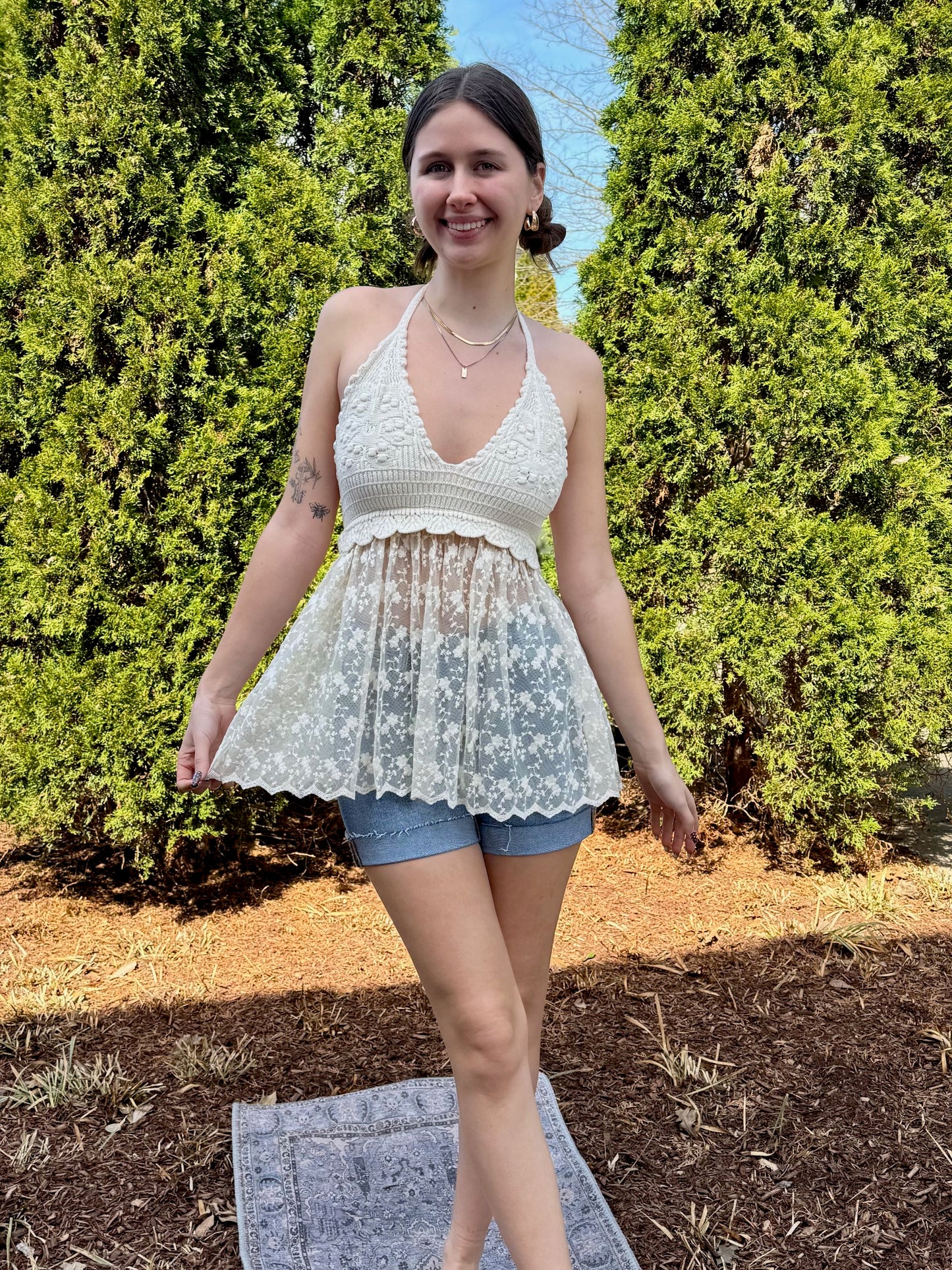 Crochet Lace Halter Top