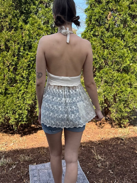 Crochet Lace Halter Top