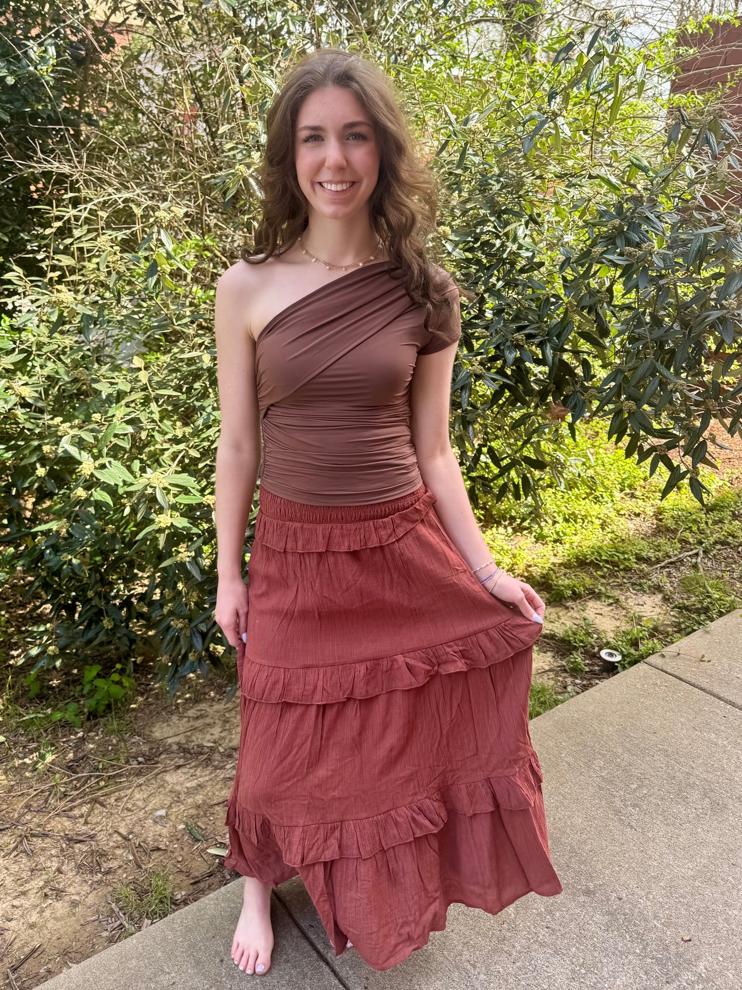 Cinnamon Ruffle Dress/Skirt