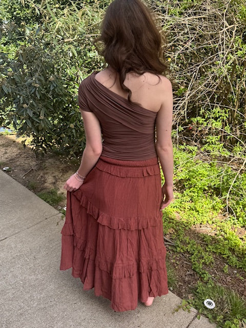 Cinnamon Ruffle Dress/Skirt
