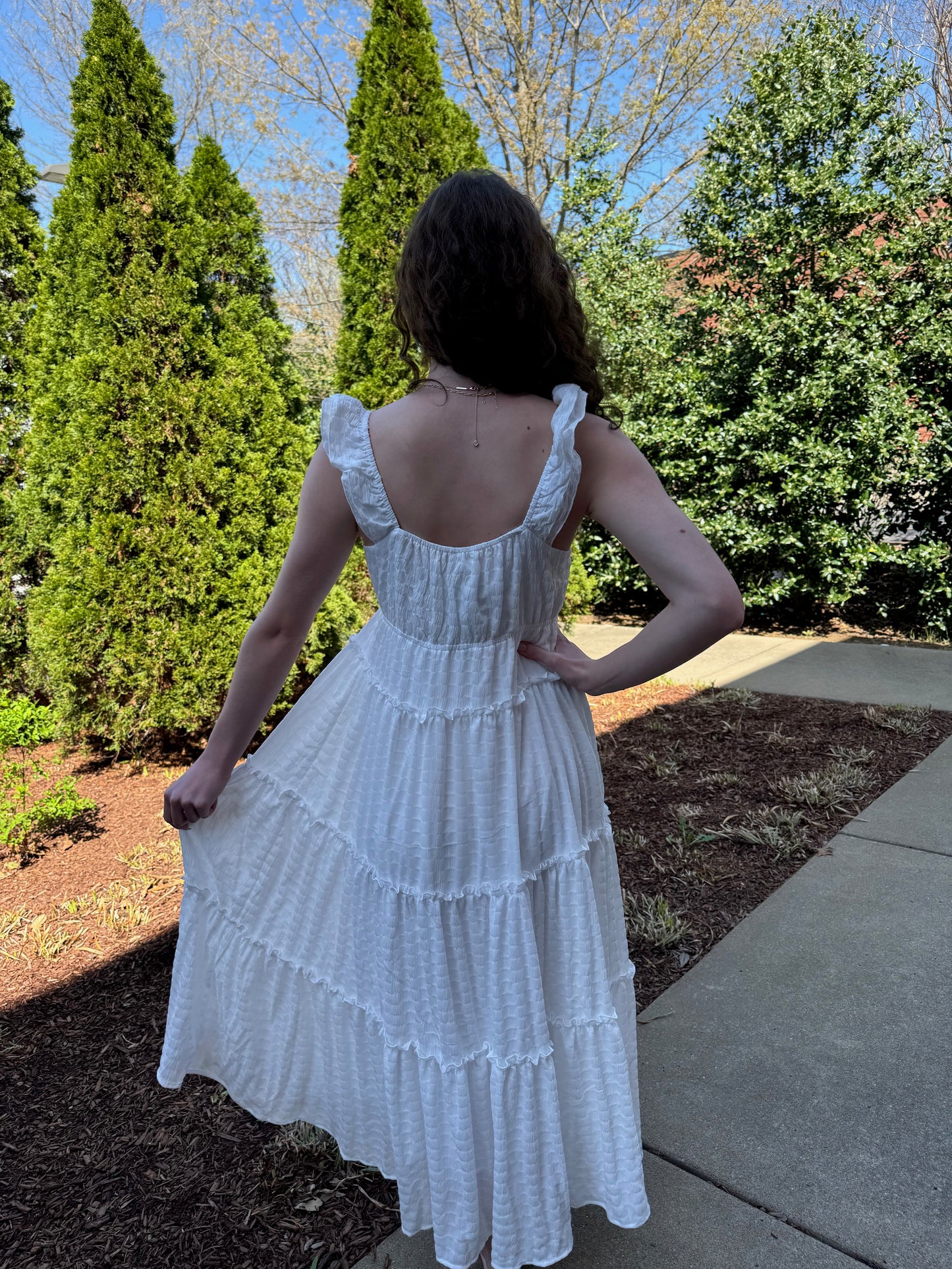 Katie Sweetheart White Maxi Dress